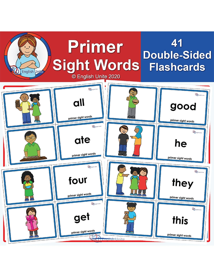 English Unite Flashcards Sight Words Primer