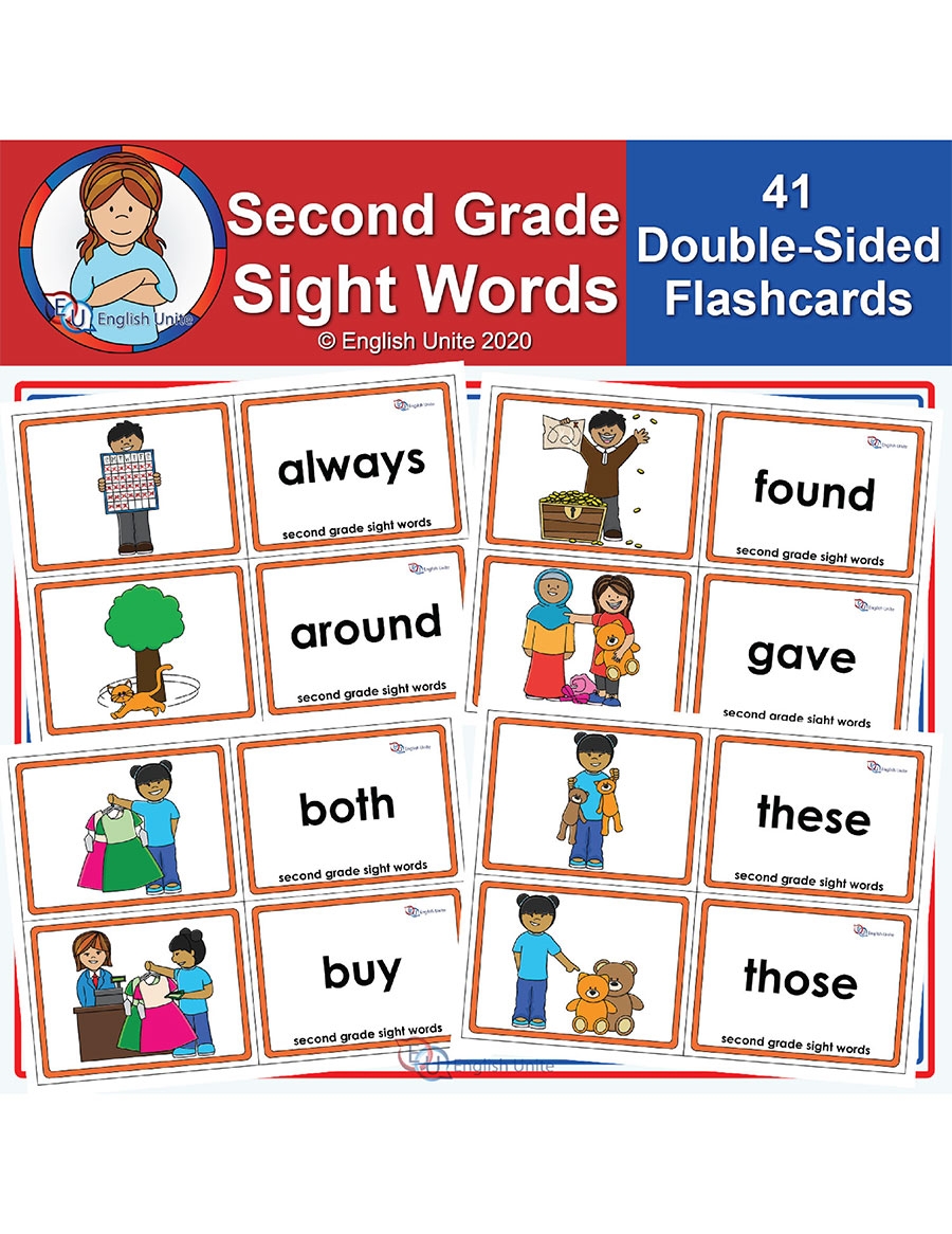 English Unite Flashcards Sight Words Second Grade