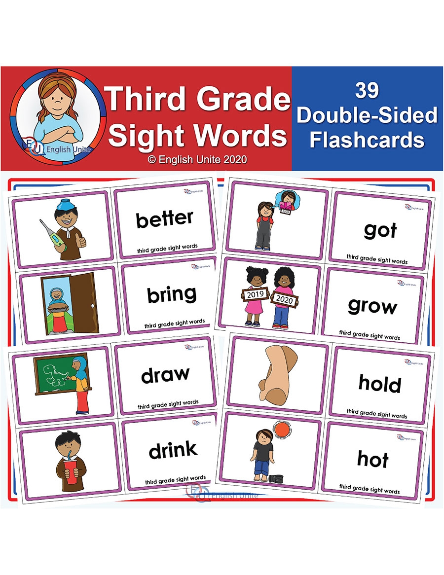 English Unite Flashcards Sight Words Third Grade