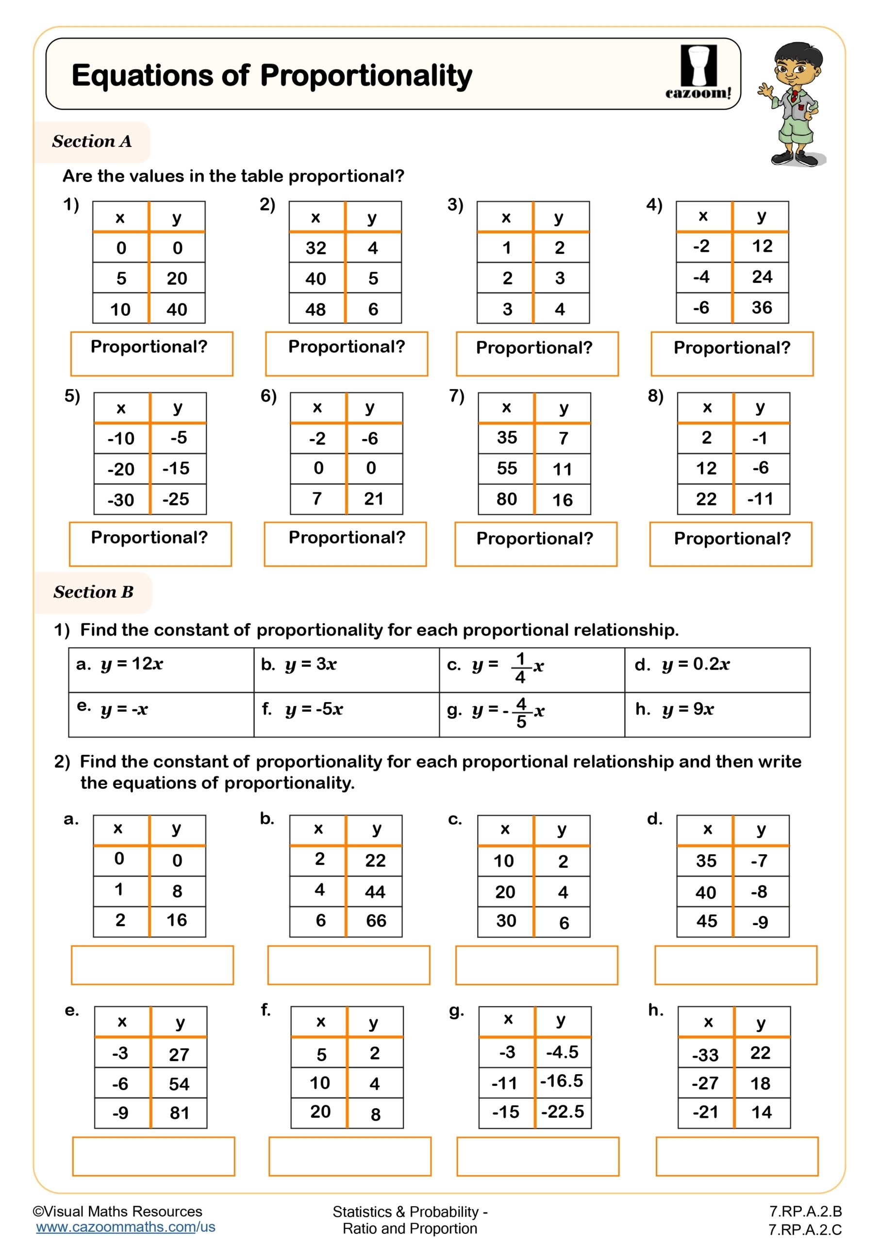 Equations Of Proportionality Worksheet Fun And Engaging 7th Grade Statistics And Probability Worksheet Cazoom Math