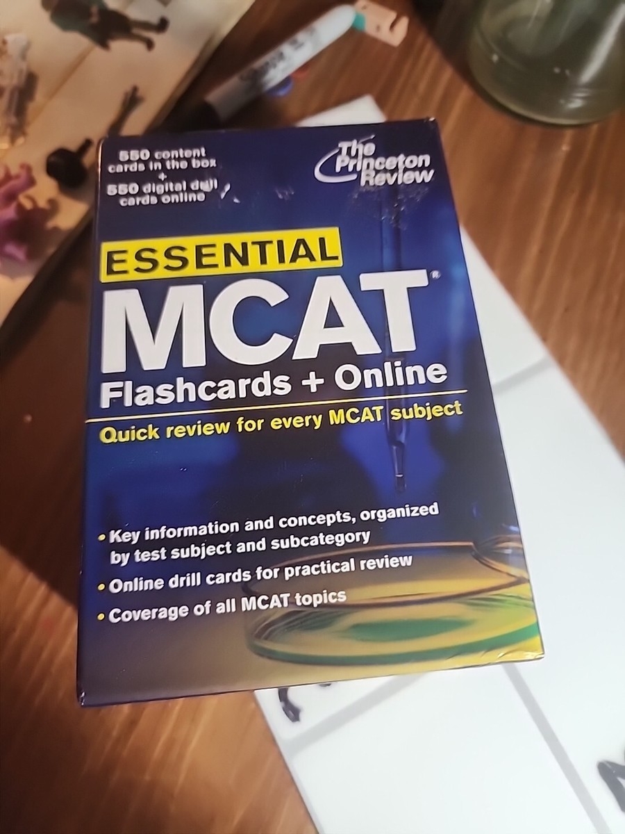 Essential MCAT Flashcards Online Cards By The Princeton Review Good 9780307946300 EBay