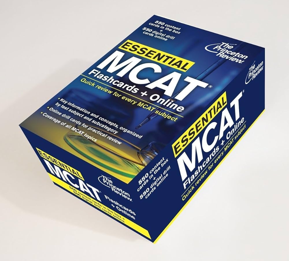 Essential MCAT Flashcards Online Quick Review For Every MCAT Subject Graduate School Test Preparation The Princeton Review 9780307946300 Amazon Books