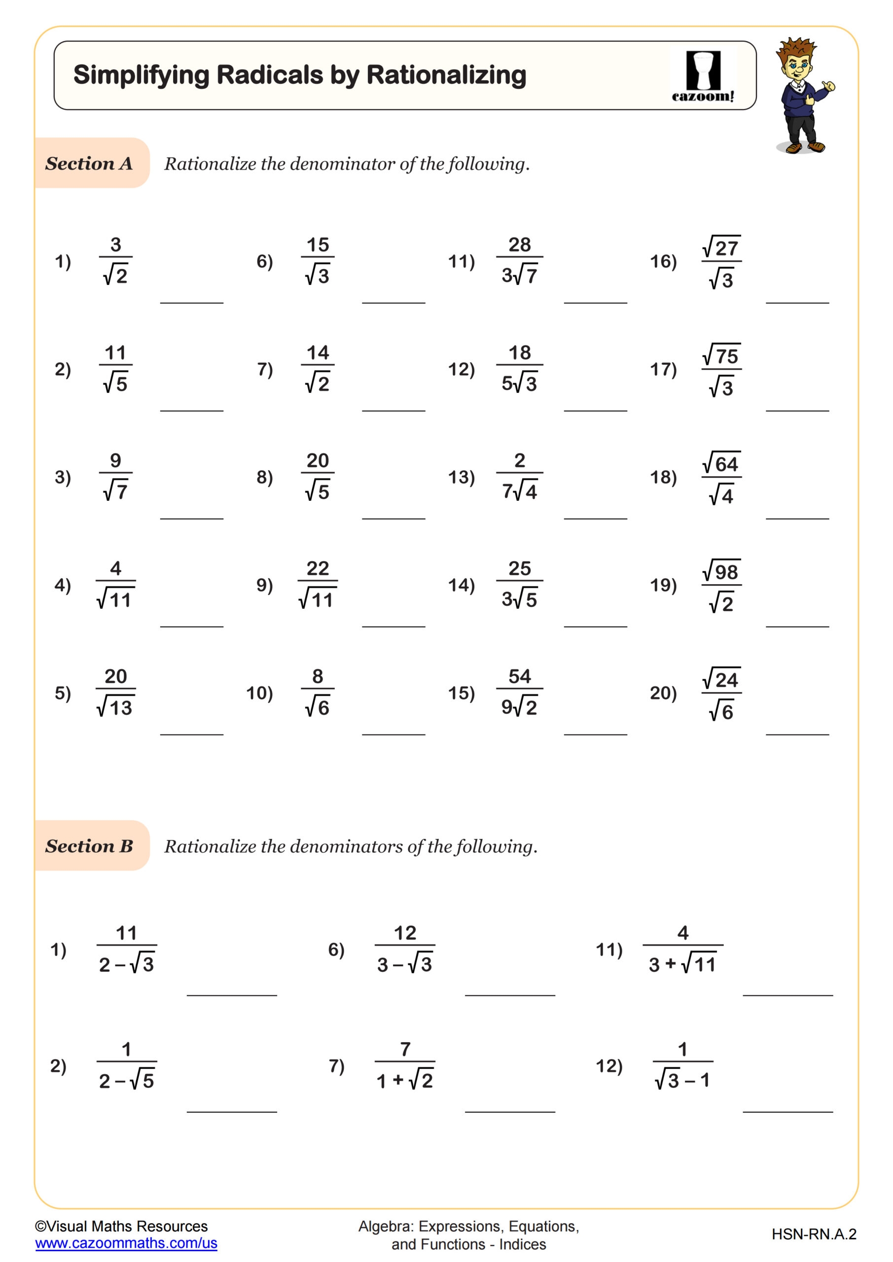 evaluating expressions worksheet