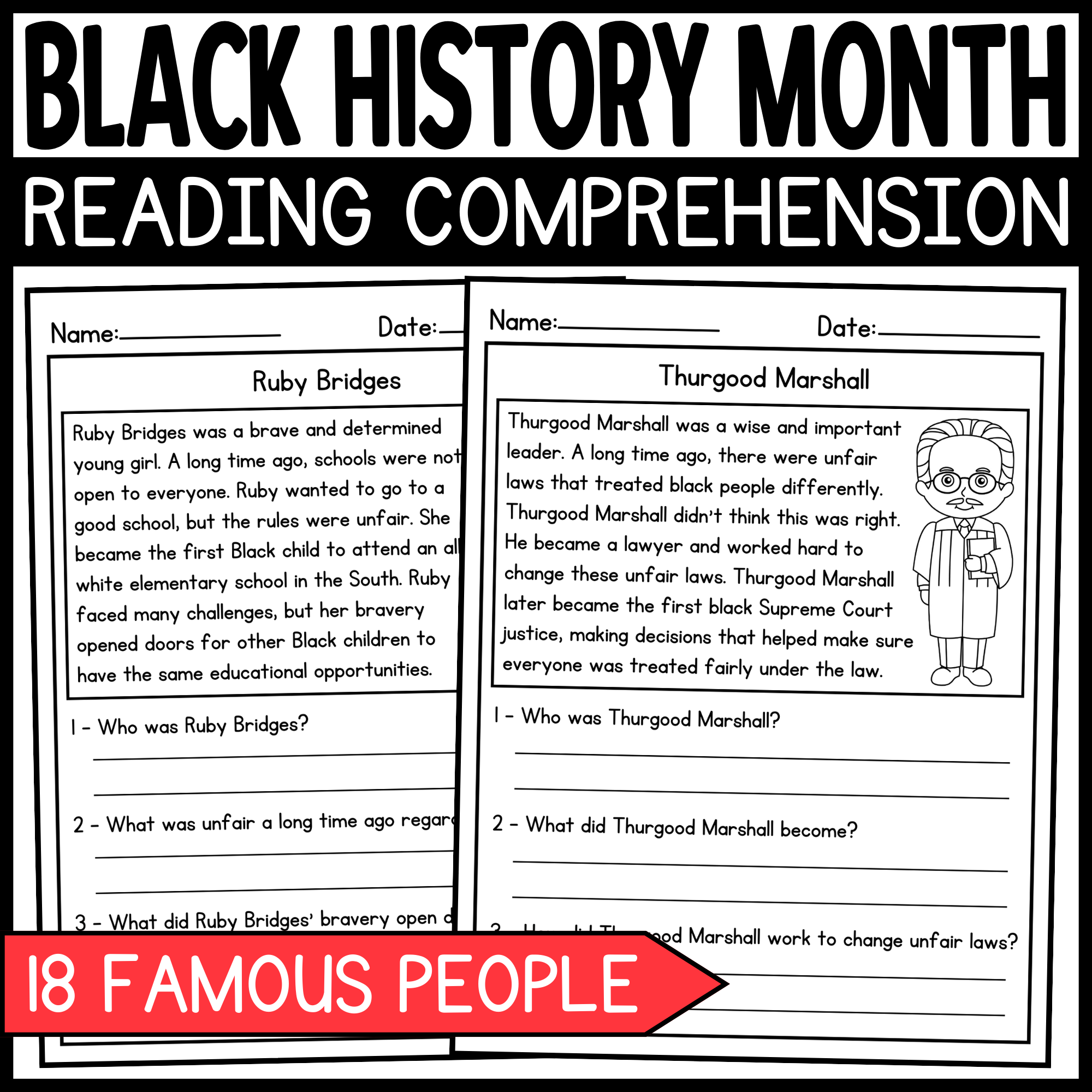 black history reading comprehension worksheets pdf