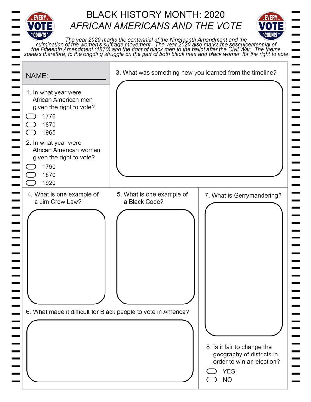 Explore Our Collection Of Free Printable Black History Worksheets Engage Educate Empower