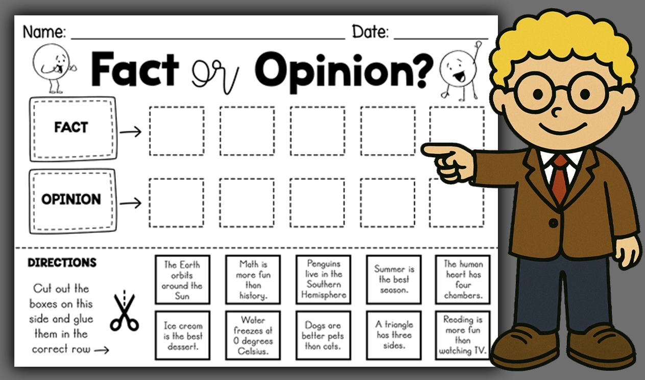 Fact And Opinion Worksheet