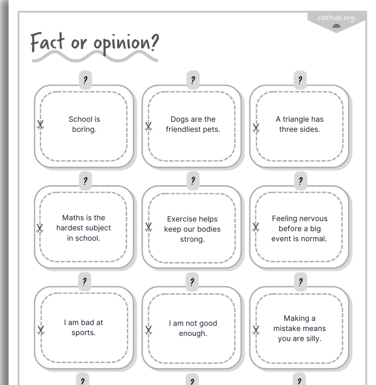 fact or opinion worksheet fact or opinion worksheet