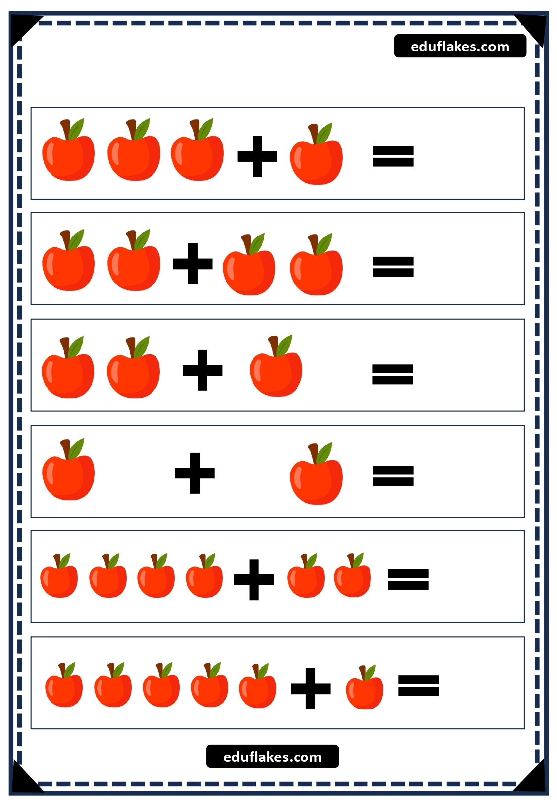 addition worksheets for kindergarten