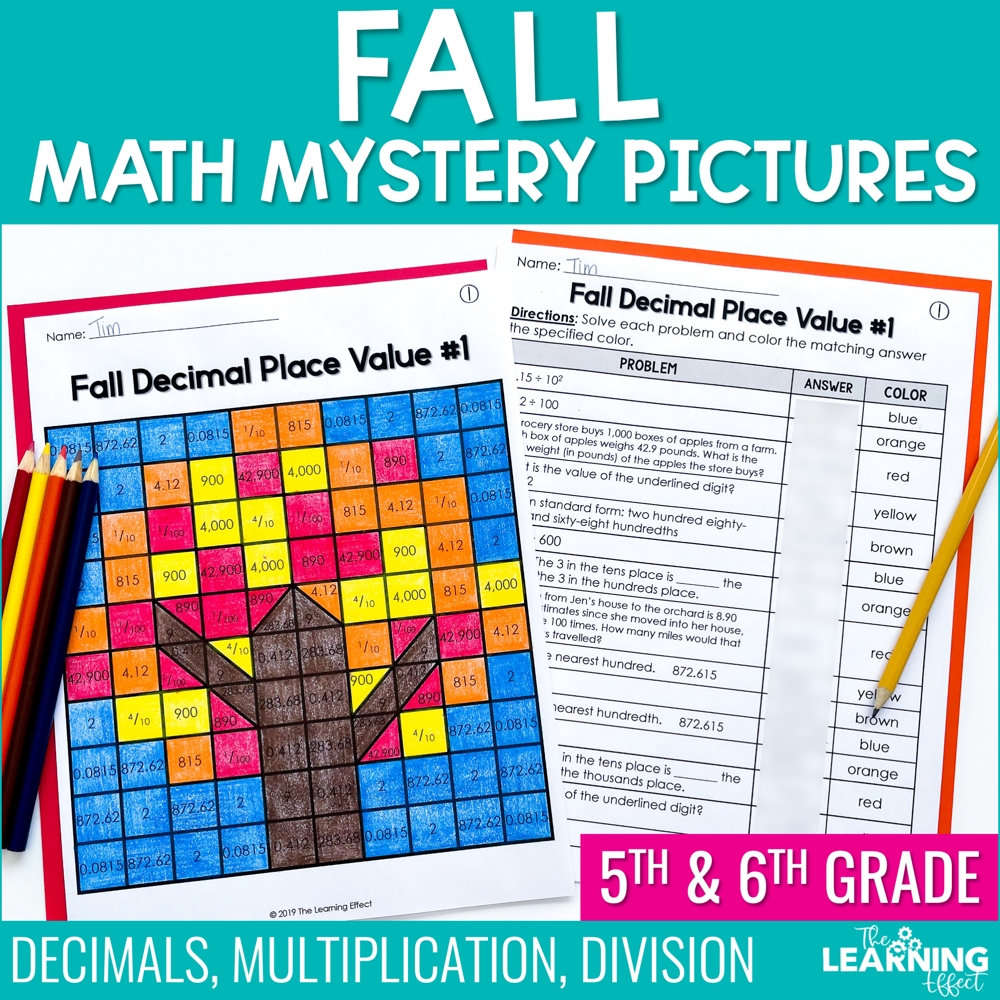 math mystery worksheets