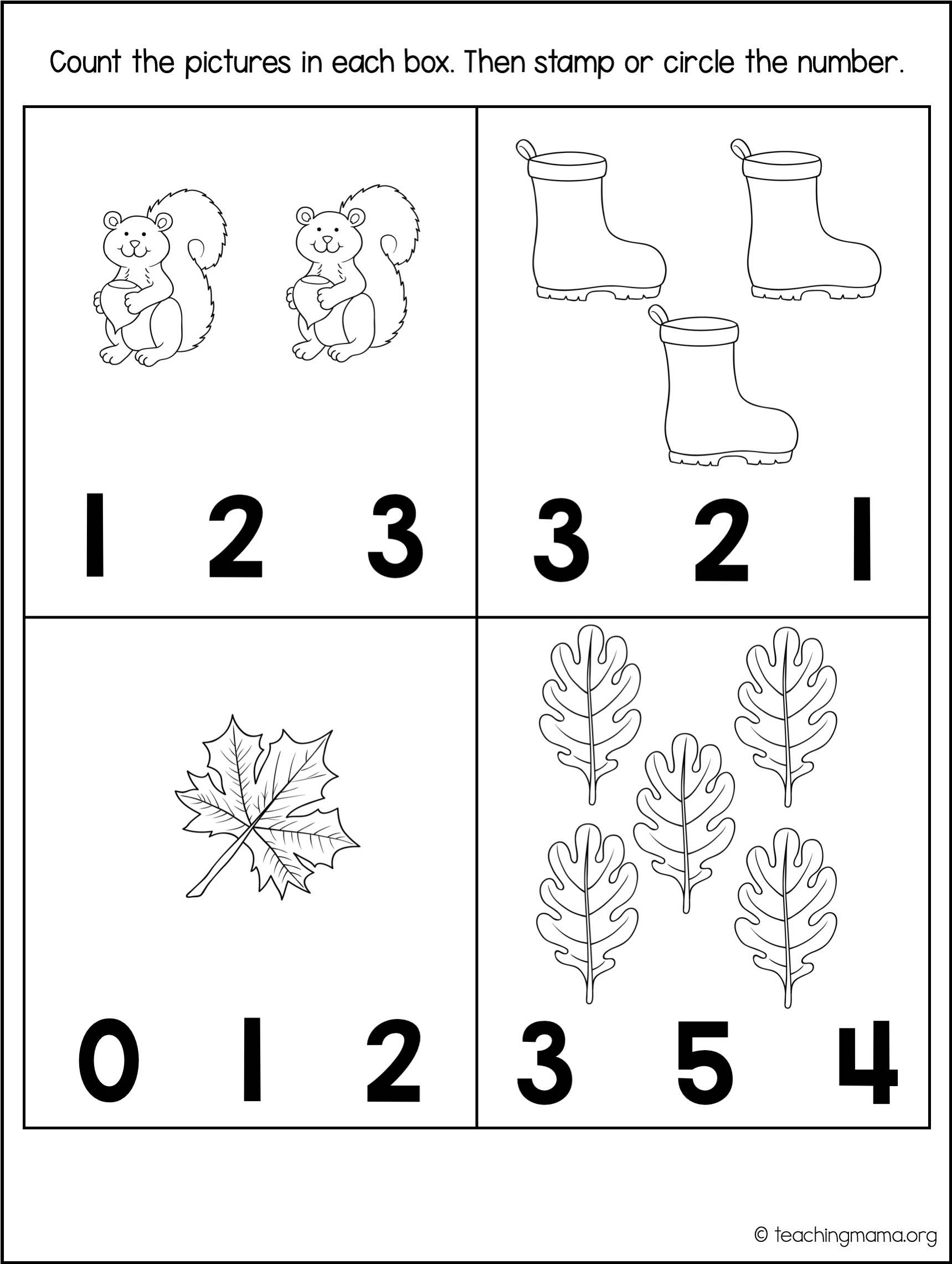 preschool worksheets math