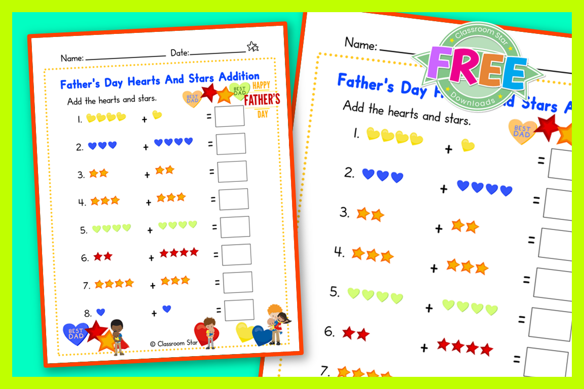Father s Day Worksheets For Kids Classroom Star Worksheets
