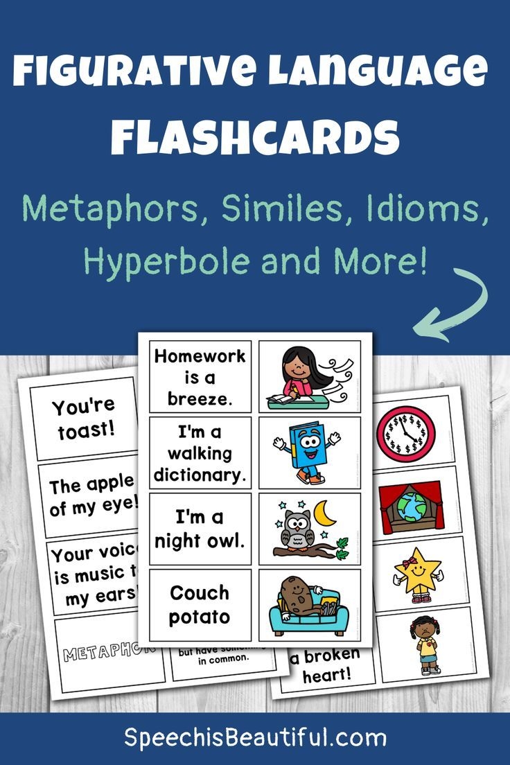 Figurative Language Flashcards Metaphors Similes Idioms Hyperbole And More 