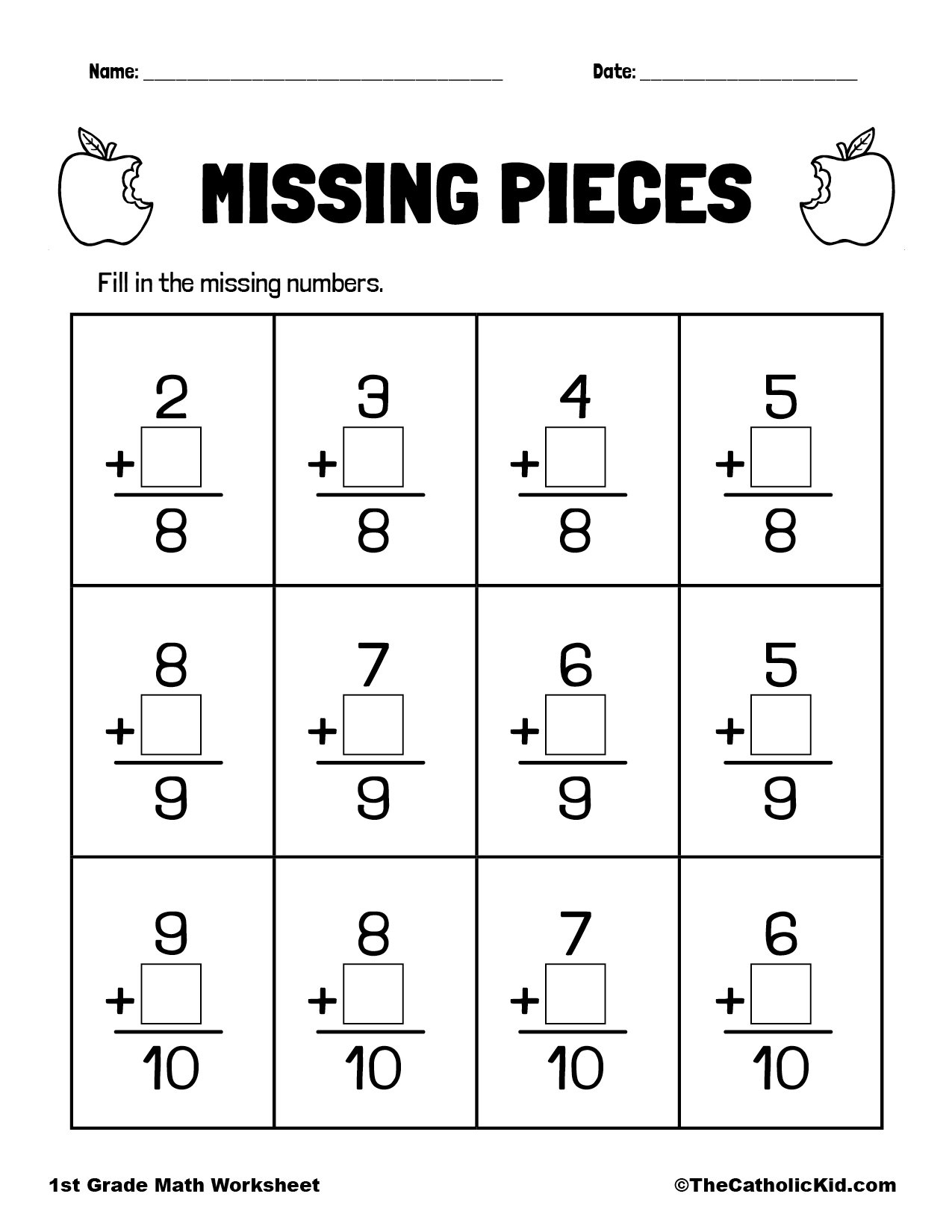 Find The Missing Numbers TheCatholicKid
