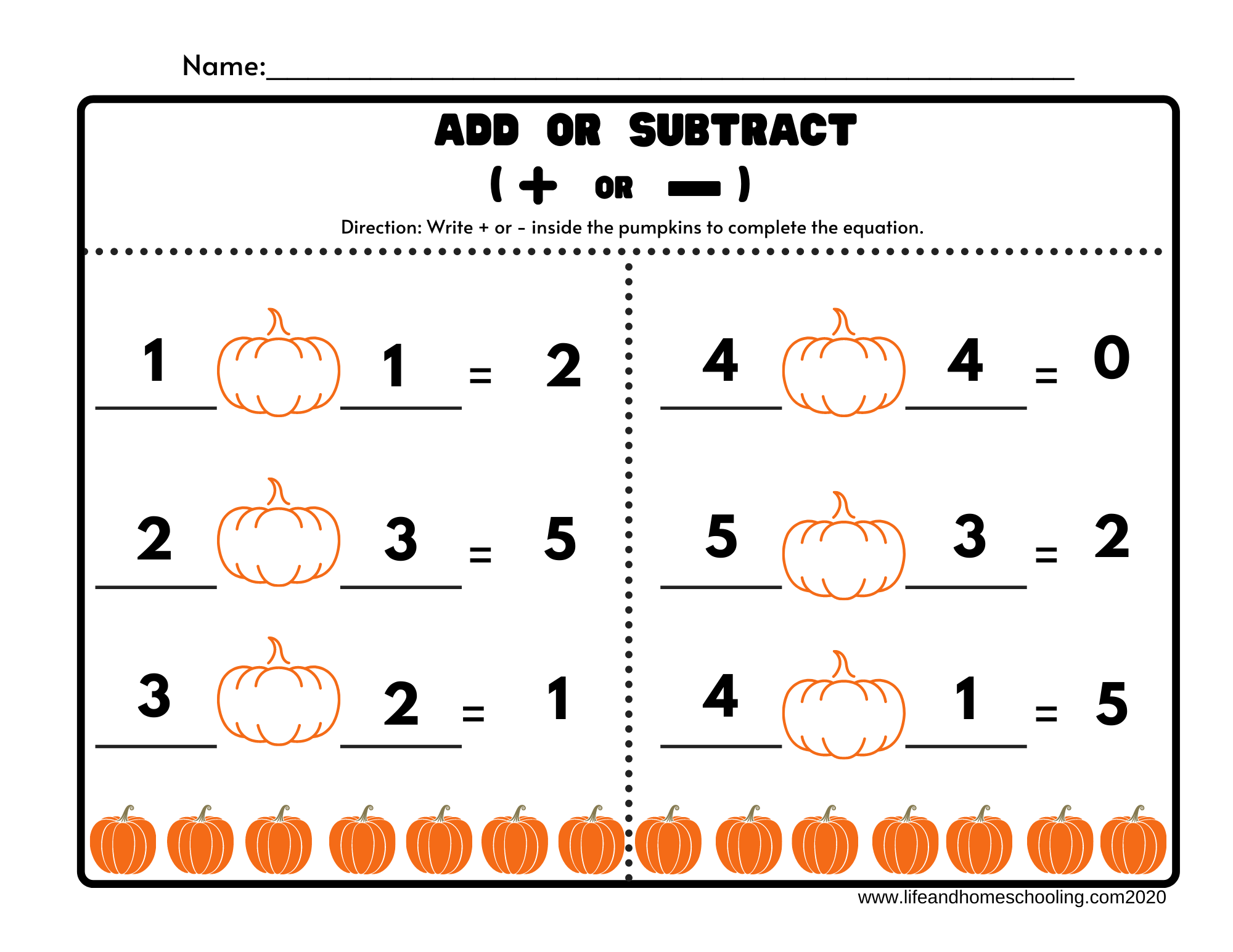 addition and subtraction worksheets for kindergarten