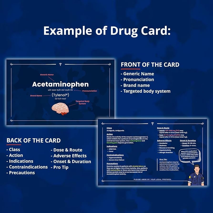 paramedic medication flashcards