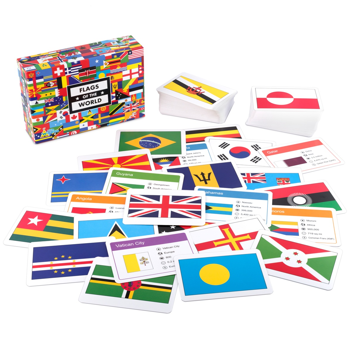 Flags Of The World Flash Cards 216 Countries Facts By Little Wigwam EBay UK