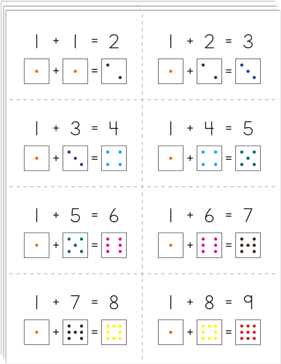 addition and subtraction flashcards