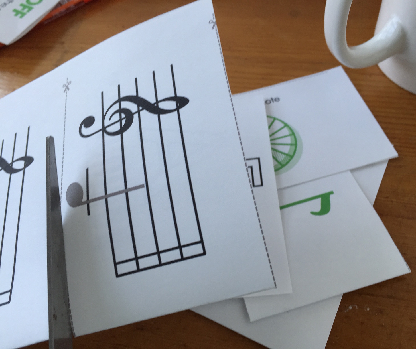 sheet music flashcards