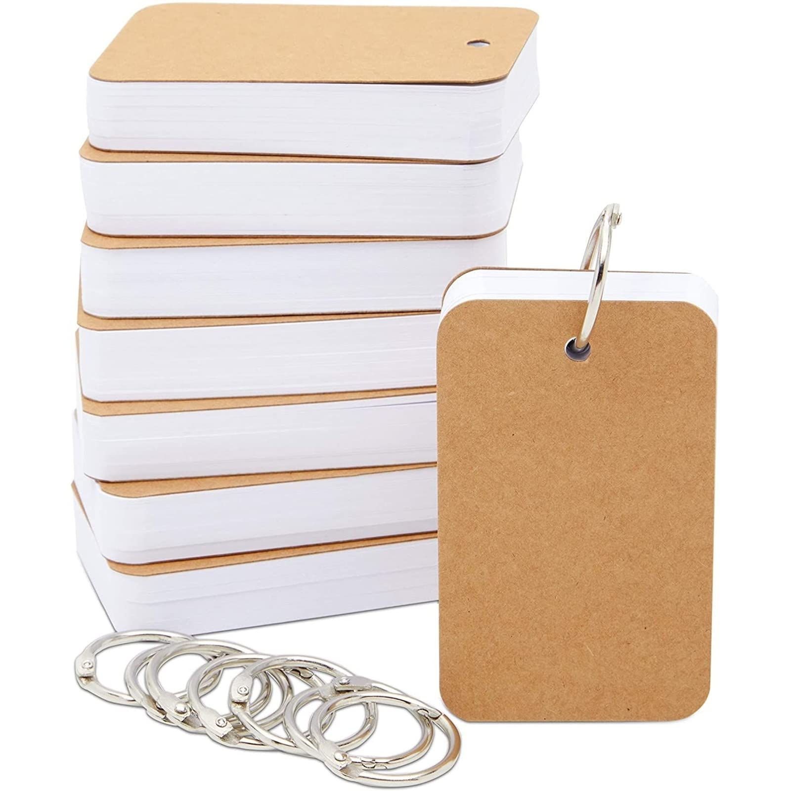 Flash Cards With Binder Rings 8 Pack 400 Piece Study Cards Note Cards Memo Scratch Pads 