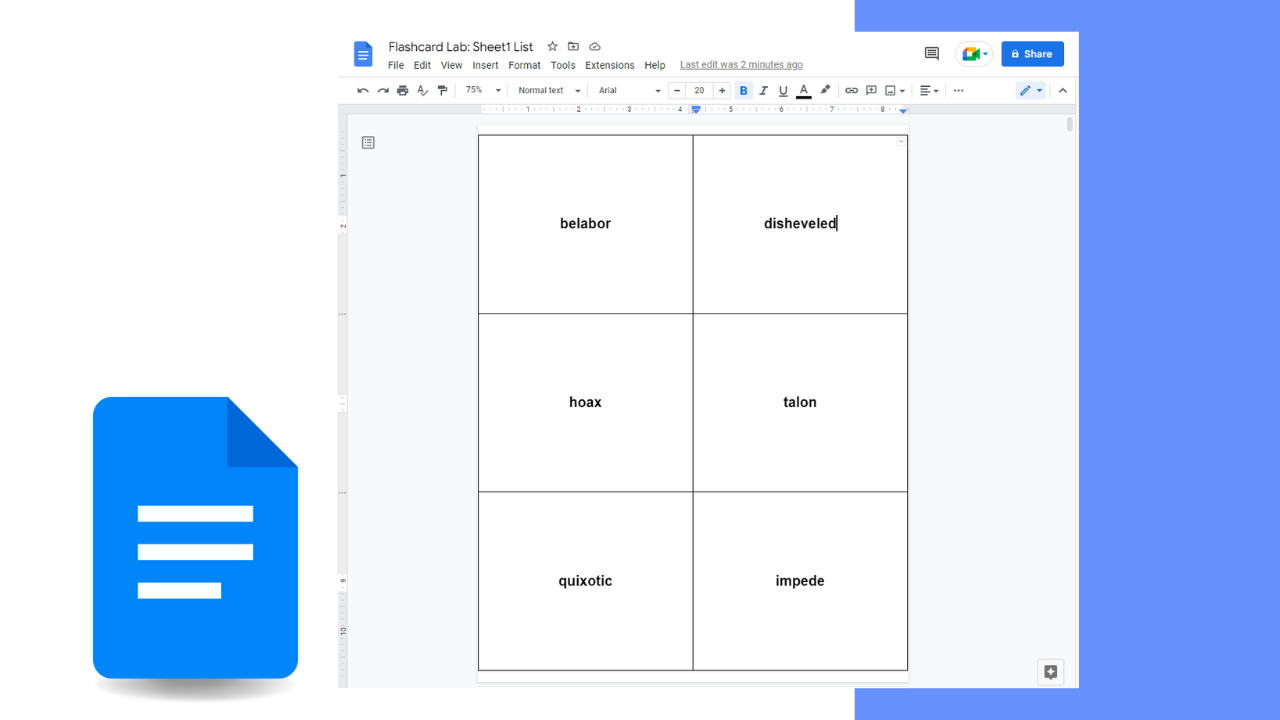 Flashcard Lab Flashcard Lab