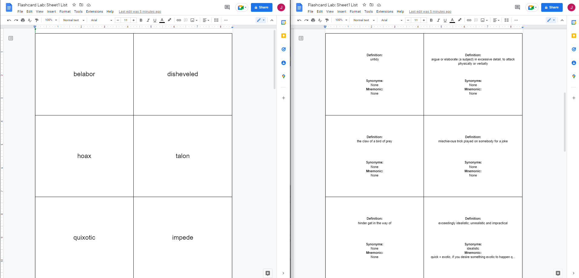 Flashcard Lab Flashcard Lab