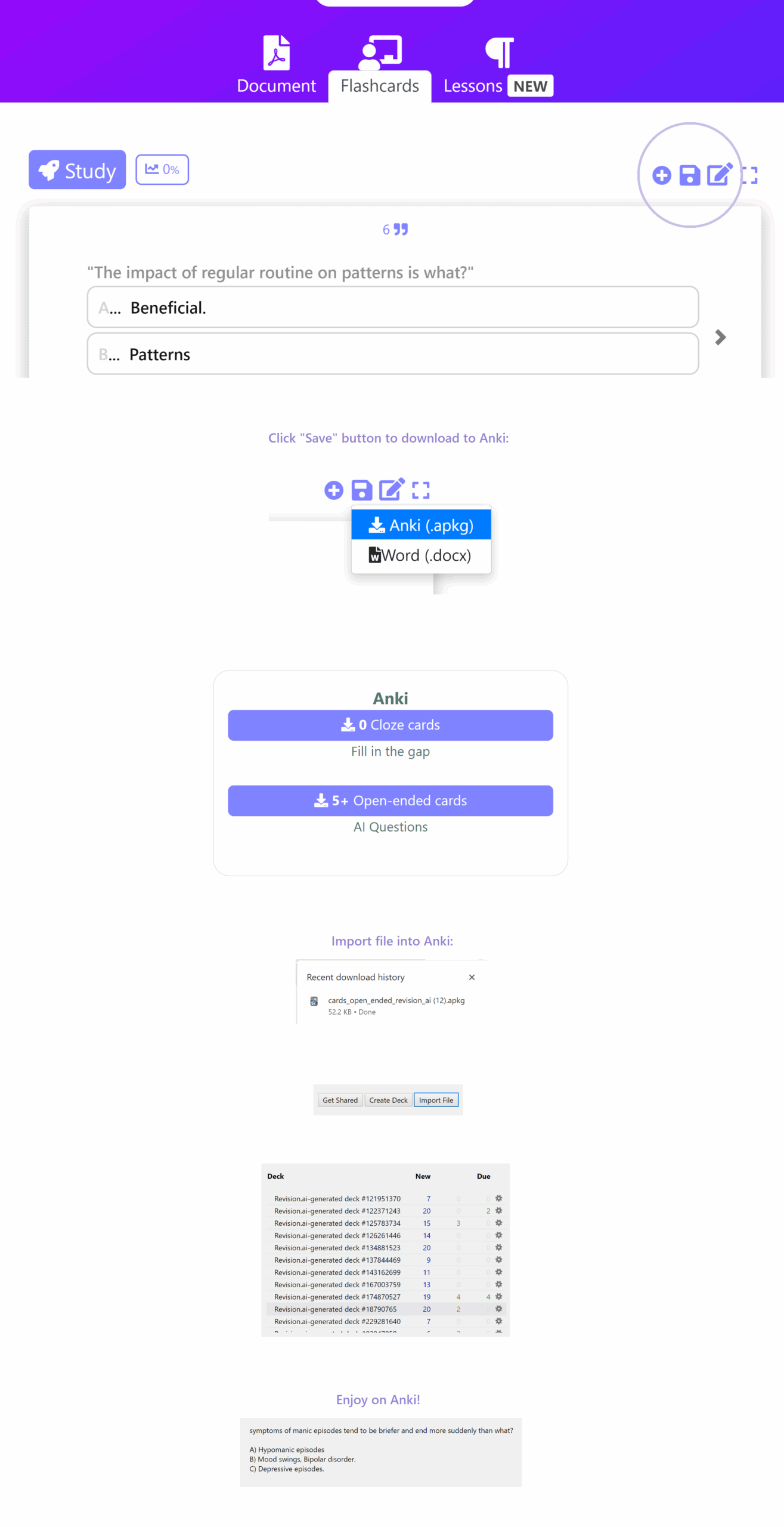 Flashcard Maker Turn PDFs Into Flashcards Revision ai