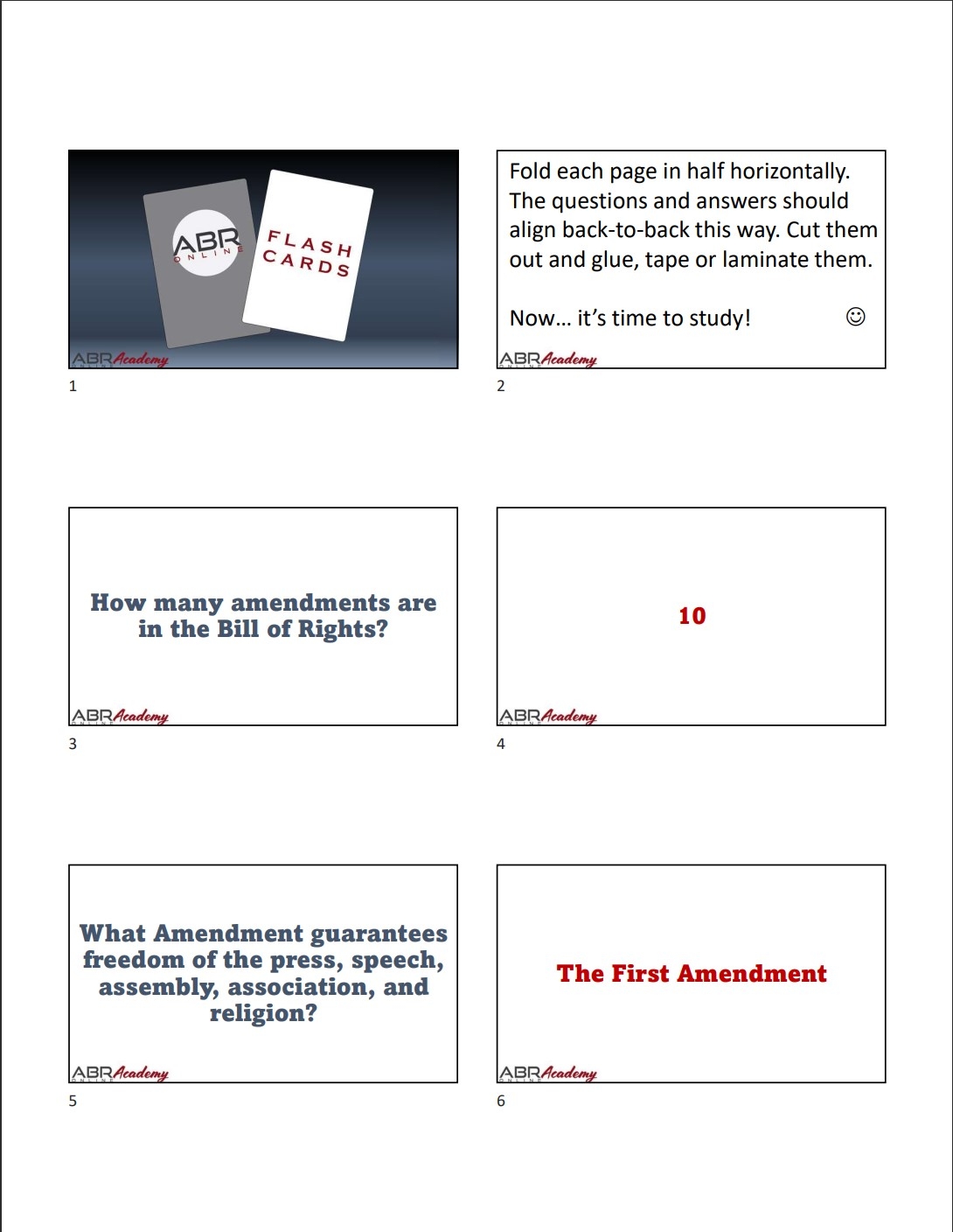 bill of rights flashcards