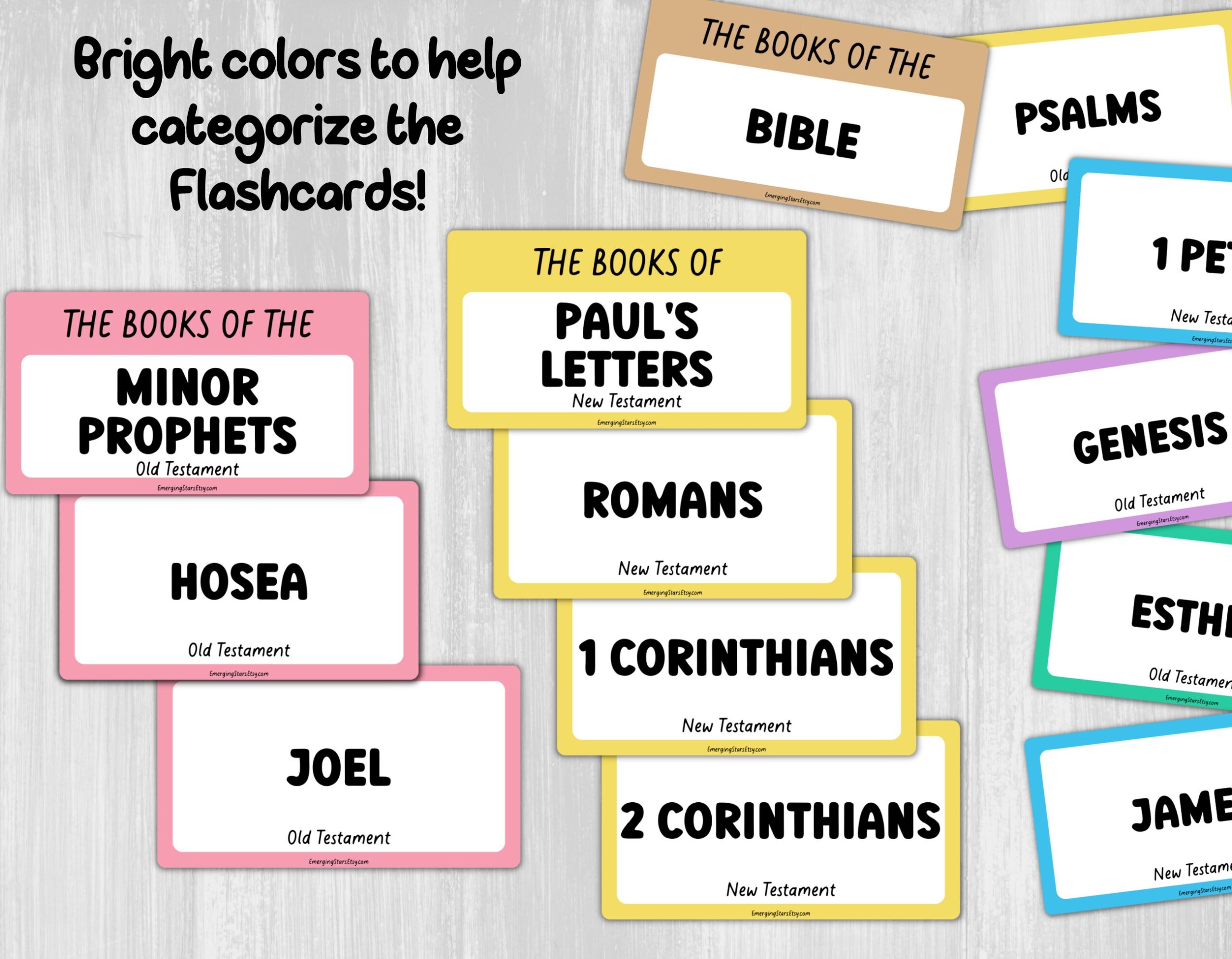 Flashcards Books Of The Bible Children s Bible Sorting Activity Christian Sunday School Resources Printable Kids Bible Order Tiles Game Etsy