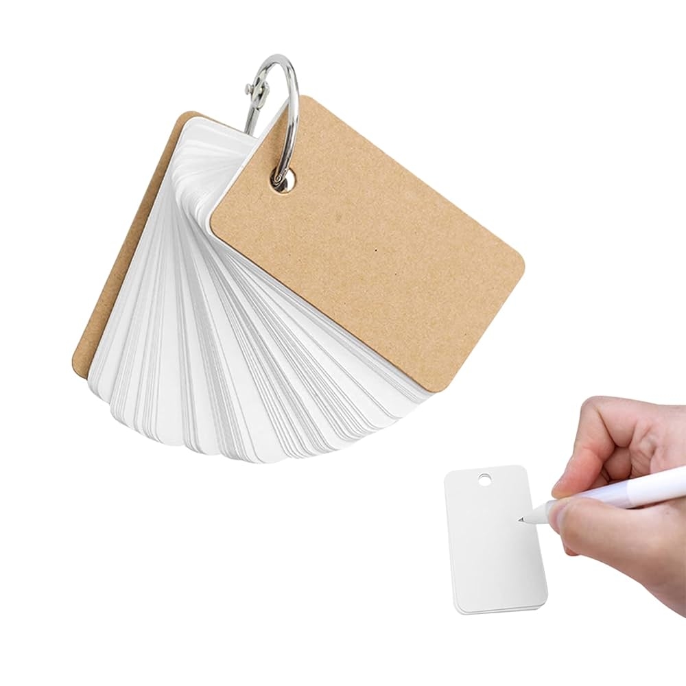 Flashcards Flash Cards Pocket Flashcards Blank Paper Cards Index Cards With Ring Study Card Flashcards Flashcards Blank For DIY Graffiti Messages Gift Tags Amazon de Stationery Office Supplies