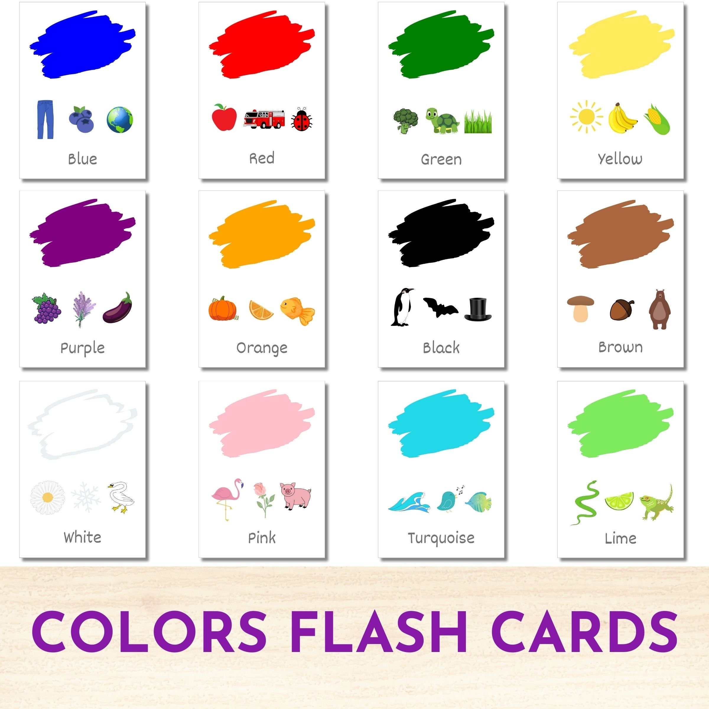 colors flashcards for kids