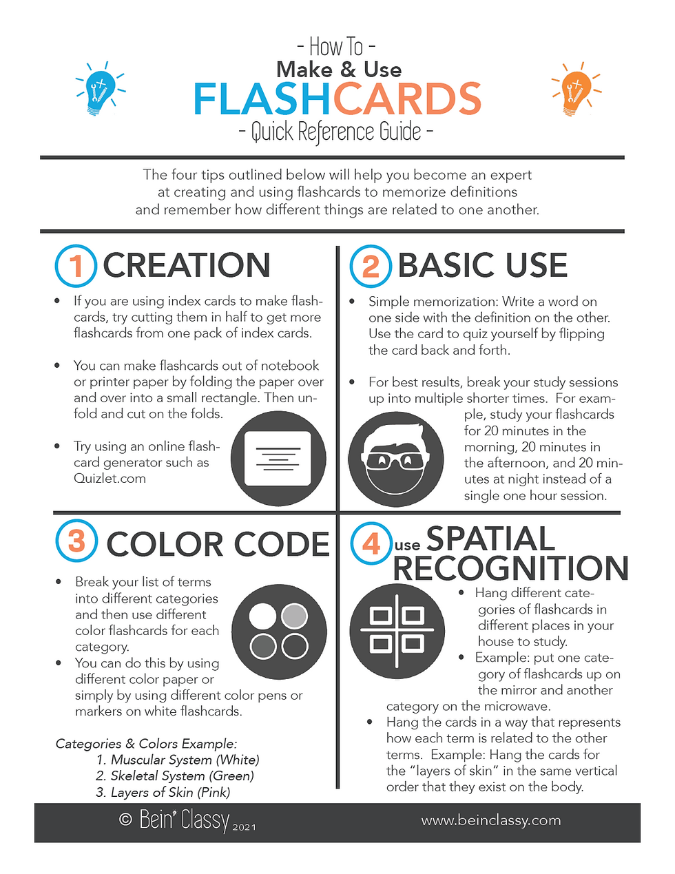 Flashcards Tips Tricks How To Color Code And Use Spatial Recognition