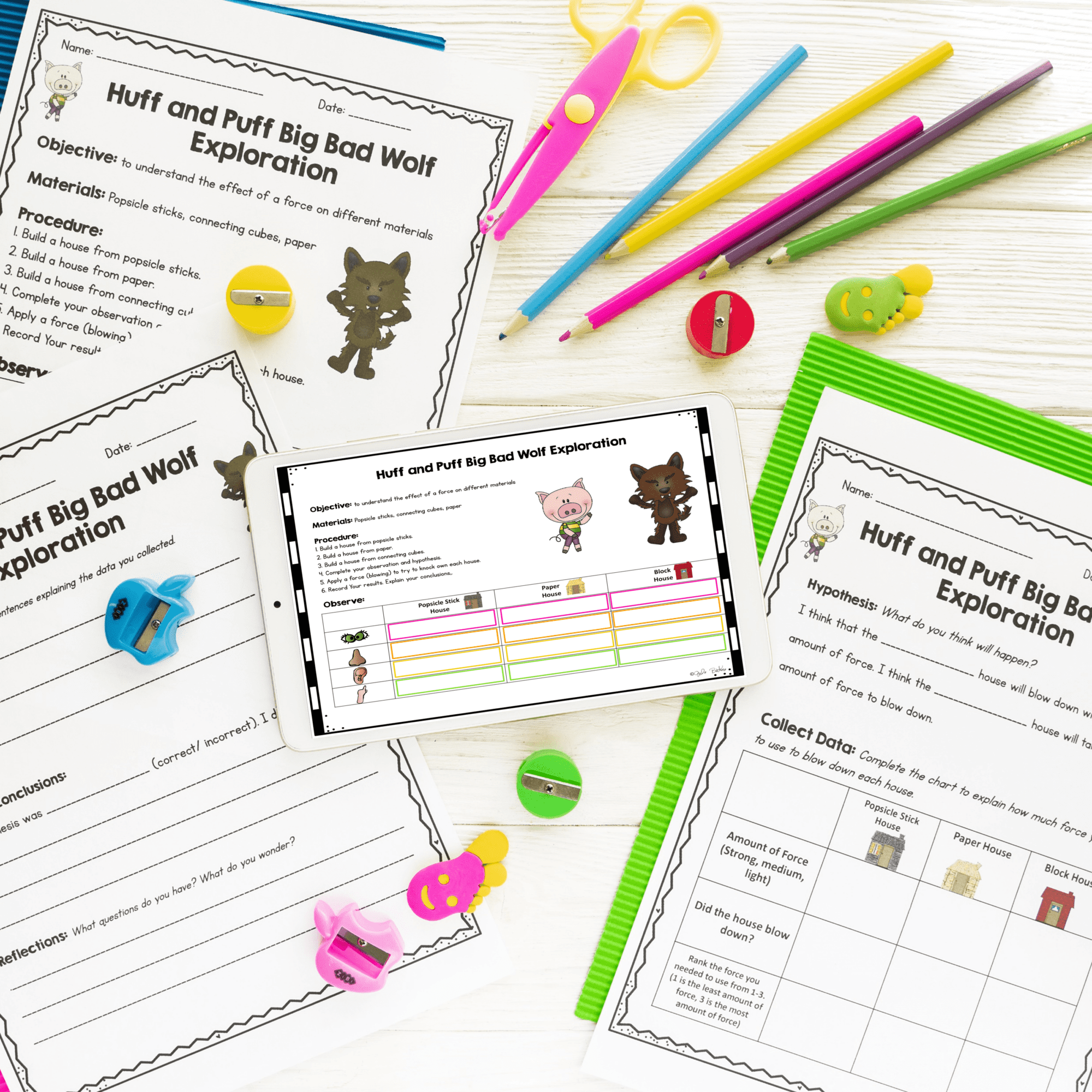 Force Motion 1st 2nd Grade Science Unit Worksheets MagiCore