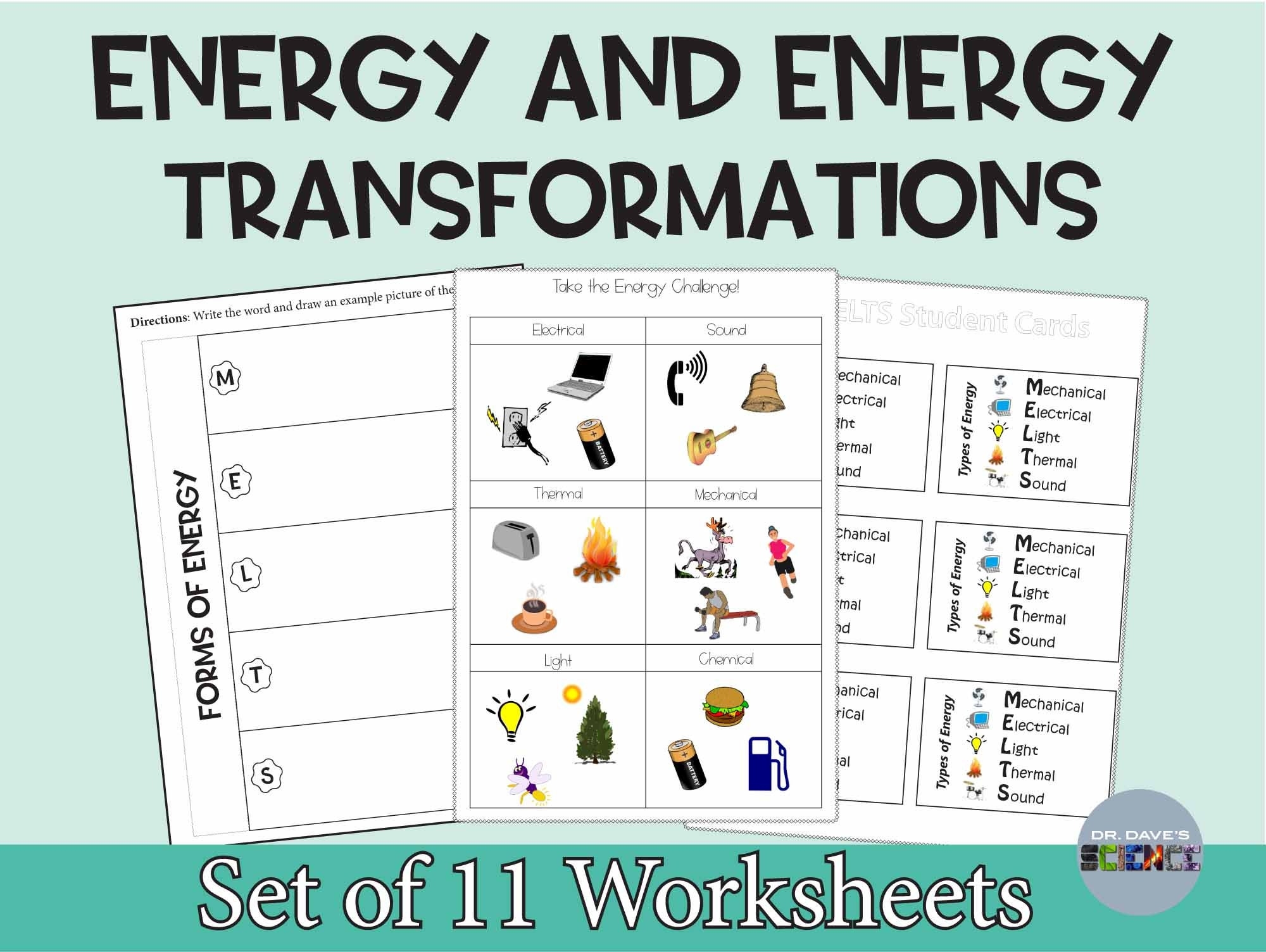 forms of energy worksheet