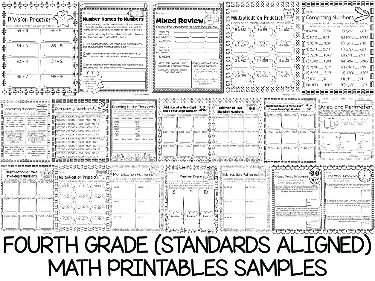 Fourth Grade Worksheets 100 Standards Aligned Printables Made By Teachers