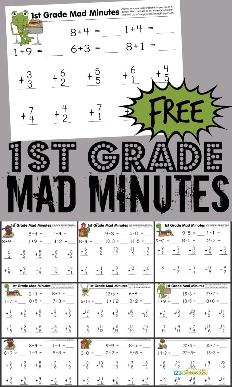 1st grade math worksheets