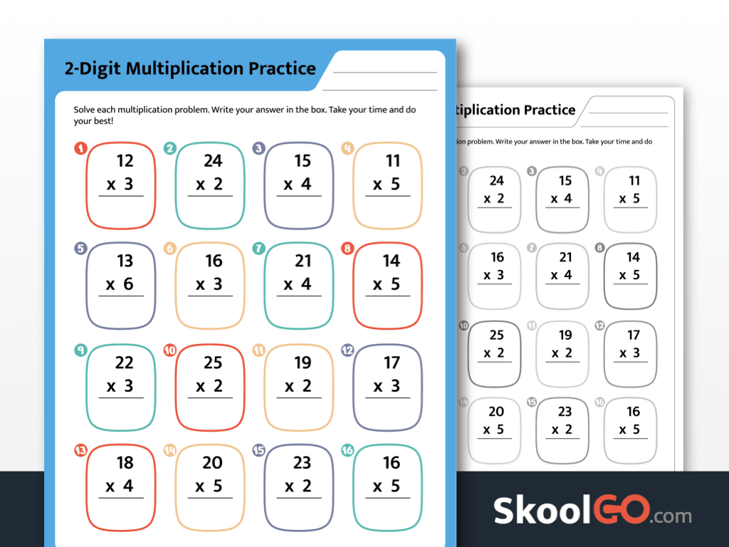 multiplication math worksheets for 2nd graders