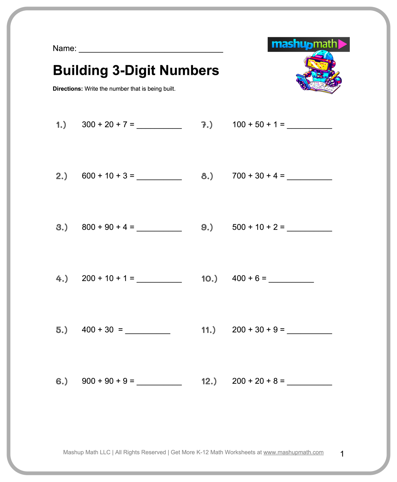 10th grade math worksheets