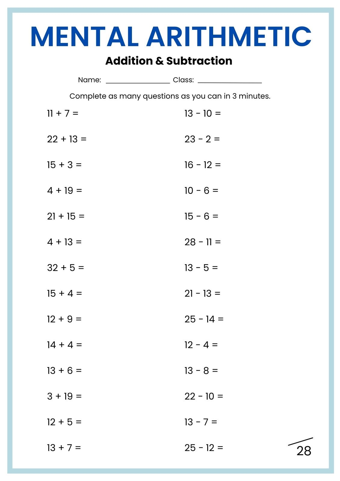 Free 3rd Grade Math Worksheets To Customize Canva