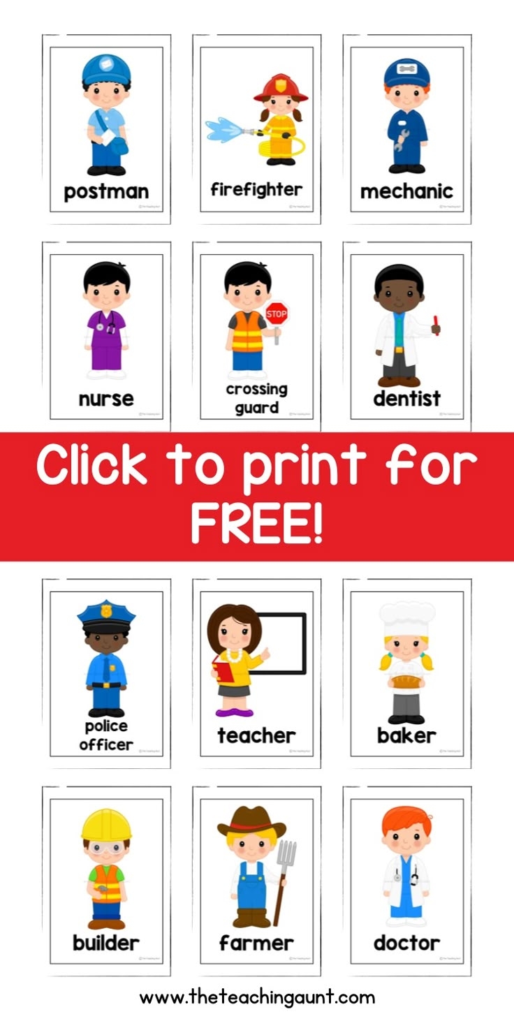 Free Community Helpers Flashcards PDF