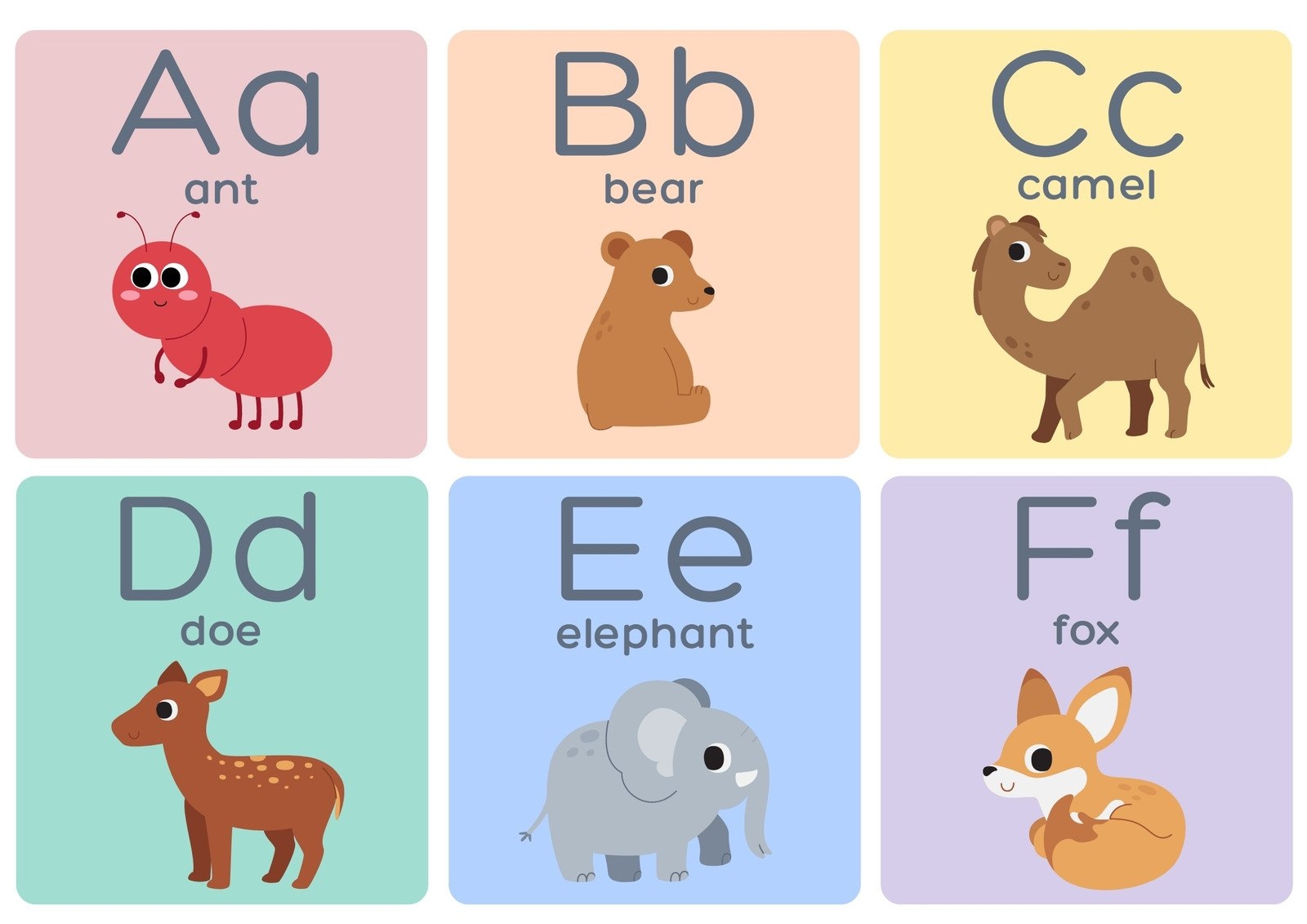 letter a flashcards