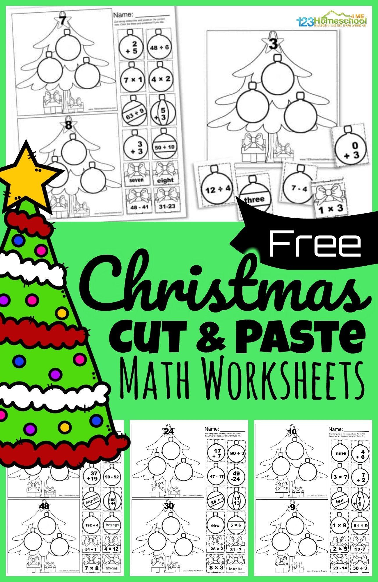 christmas math worksheets