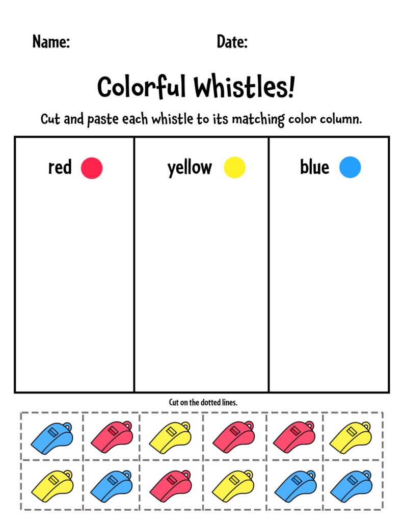 kindergarten cut and paste worksheets