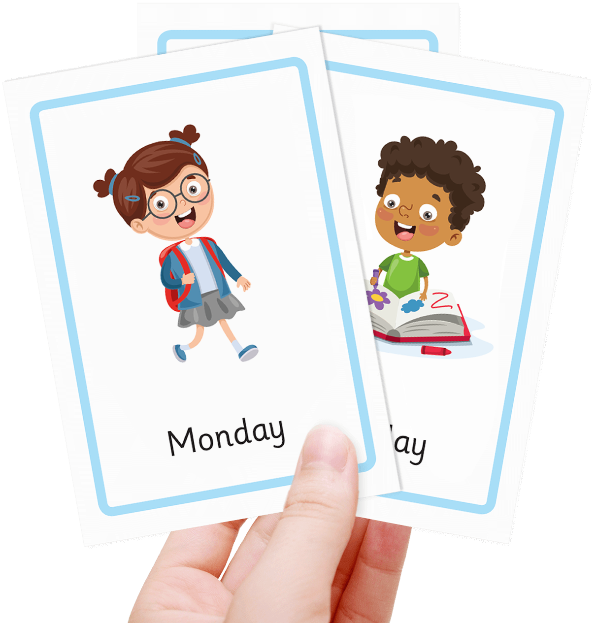 Free Days Of The Week Flashcards For Kids Totcards