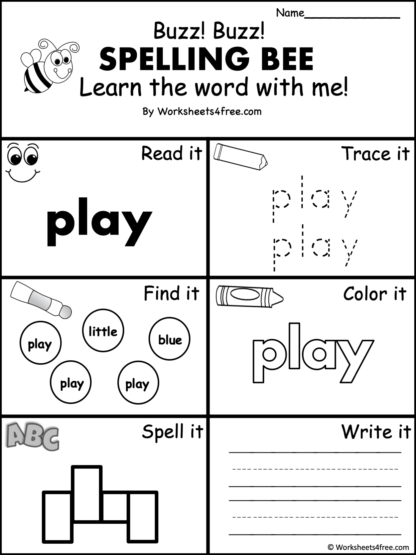 Free Dolch Sight Word Worksheet Play Worksheets4Free Free Dolch Sight Word Worksheet Play Worksheets4Free