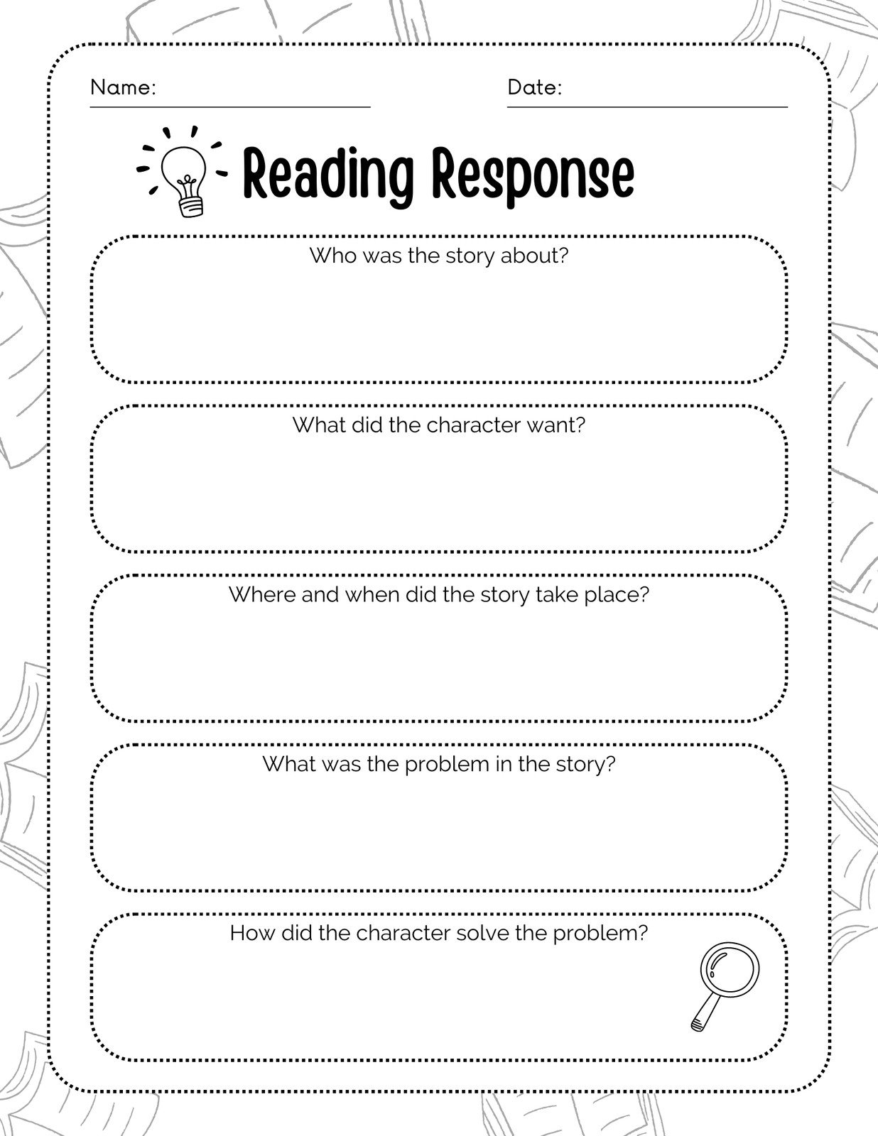 Free Free Reading Response Worksheet Download Free Free Reading Response Worksheet Png Images Free Worksheets On Clipart Library