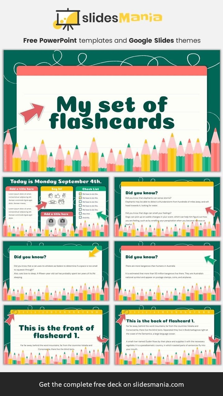 Free Interactive Flash Card Template For Google Slides And PowerPoint Free Interactive Flash Card Template For Google Slides And PowerPoint