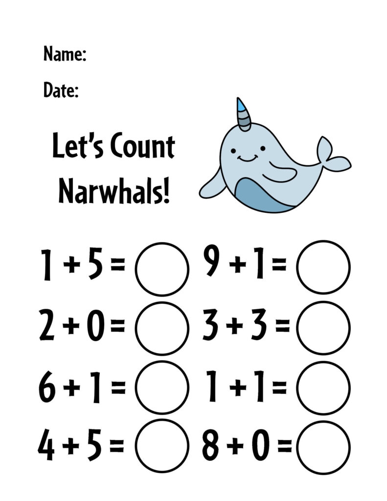Free Kindergarten Addition Worksheets The Hollydog Blog