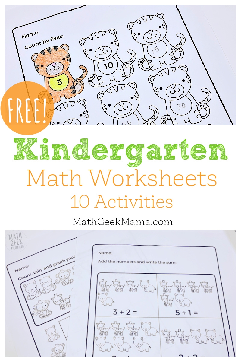 kindergarten math worksheets for free