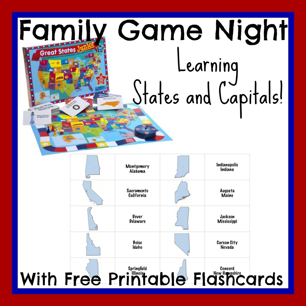 Free Learning States And Capitals Printable Flashcards