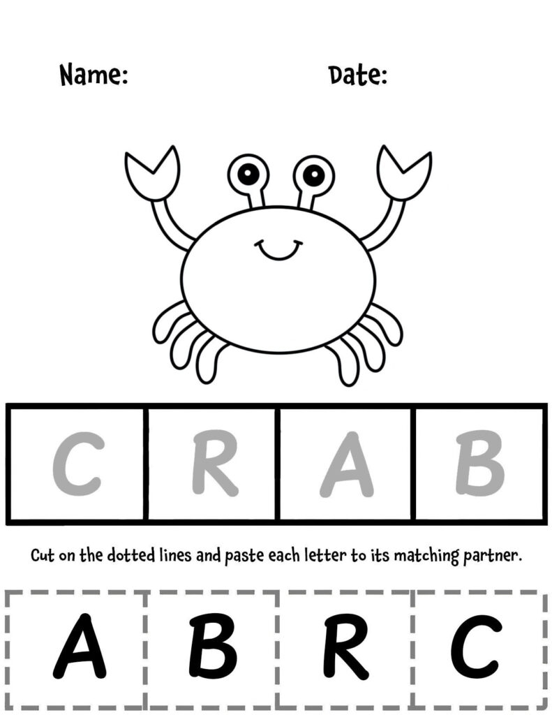 Free Letter Cut Paste Worksheets For Pre K The Hollydog Blog Free Letter Cut Paste Worksheets For Pre K The Hollydog Blog